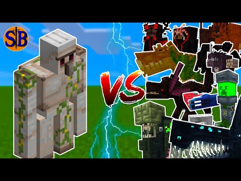 Iron Golem vs Every mobs in Alex's Cave