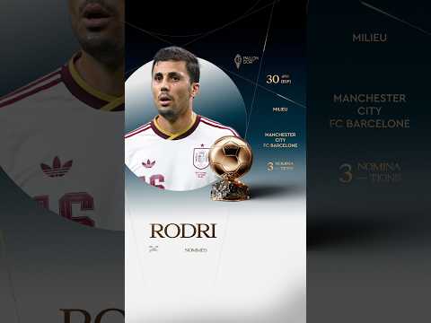 Nommé pour le Ballon d'Or masculin 2026 : Rodri #ballondor #manchestercity #fcbarcelona