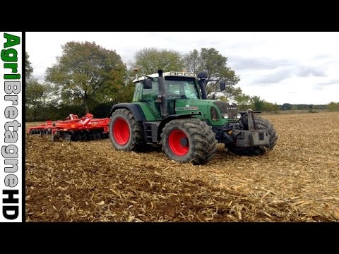 FENDT 820 + Covercrop KUHN / Enfouissement des fanes de maïs