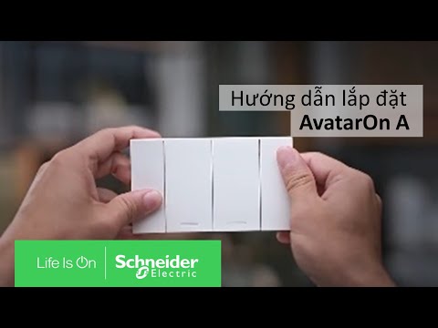 Hướng dẫn lắp ráp đấu dây 1 bộ công tắc đôi AvatarOn A | Schneider Electric