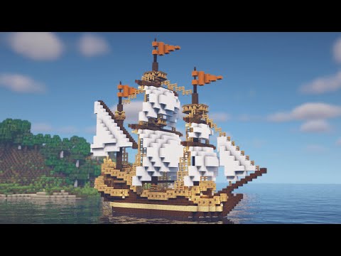 Minecraft | How to Build a Medieval Ship (Tutorial)