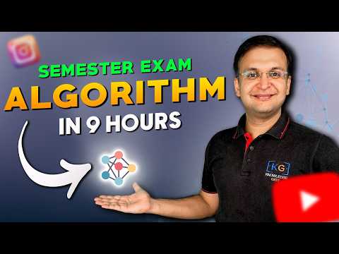 Complete DAA Design and Analysis of Algorithm in one shot | Semester Exam | Hindi