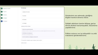 Yazarın makale gönderimi ve süreç takibi