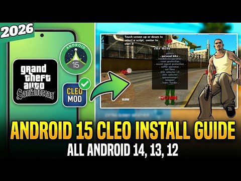 Android 15 GTA San Andreas Android Cleo Mod | How to install cleo menu in gta sa work on all android