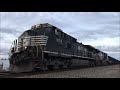 Railfanning Cooke NS Coal Train With Great Doppler Affect