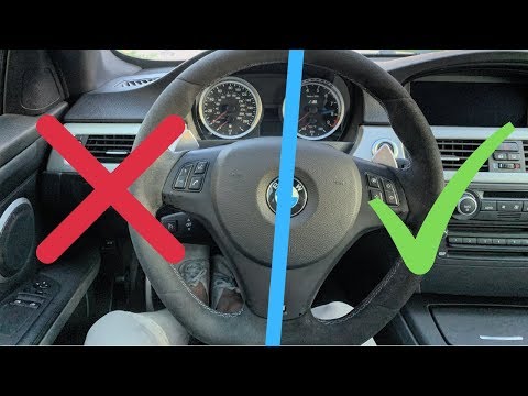 AMAZING ALCANTARA STEERING WHEEL TRANSFORMATION DIY  | BMW M3