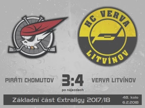 Piráti Chomutov - Verva Litvínov 3:4sn (6.2.2018) 48.kolo