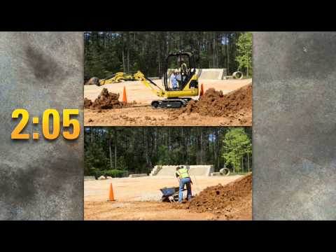 Cat® Mini Excavators: Man vs Machine Demo