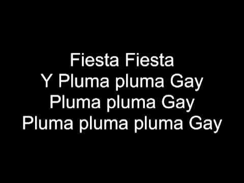 pluma pluma gay en español letra