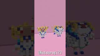 【マイクラ】不知火フレアさんを作ってみた！大きいのと小さいので比較してみる！ #shorts  #minecraft #hololive