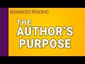 The author's purpose for writing (1/3) | Interpreting Series