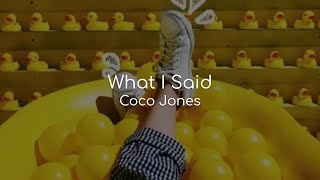 What I Said - Coco Jones (lyrics)