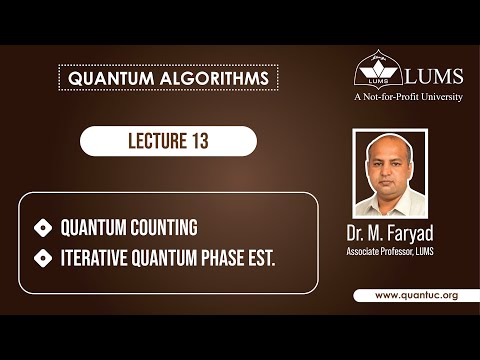 Lecture 13: Quantum Counting and Iterative QPE