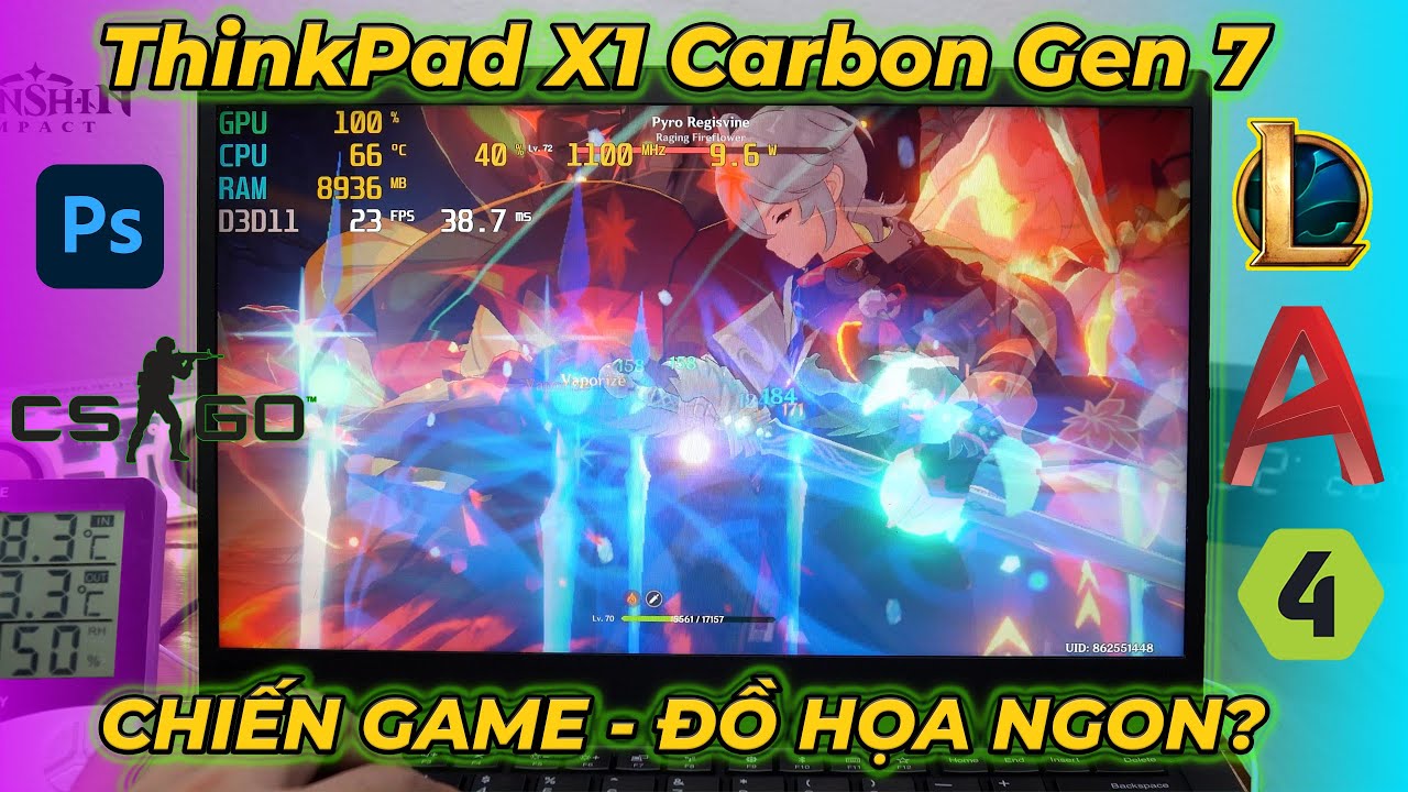 Lenovo ThinkPad X1 Carbon Gen 7 / Core i5 8365U / RAM 16GB / M.2 PCIe 256GB / 14