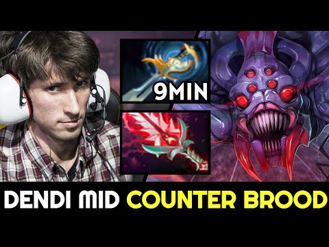 DENDI Mid Counter Broodmother — 9min Echo Sabre 7.28 Dota 2