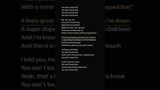 M.C. Hammer - U Can&#39;t Touch This - 1990 - (Lyrics) Short