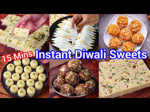 Instant Diwali 2025 Sweets | Quick Festival Desserts Under 15 Mins | Easy Deepavali Recipes