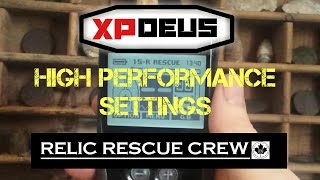 XP Deus Metal Detector  Deep Program Settings.