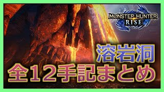 【MH: Rise】溶岩洞にある全ての手記の在処と行き方【モンハンライズ】How to find the all old messages on Lava Caverns