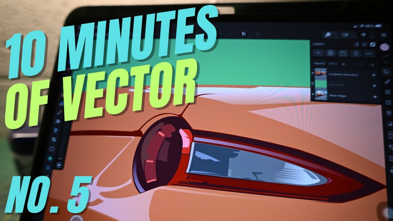 Vector Trace in Affinity Designer for iPad - #005 MX5 Tail LightDone on to More Reflections