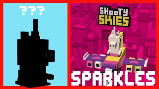 SHOOTY SKIES Secret Character SPARKLES UNLOCK! | Find the Rainbow Cat and beat it! | iOS Gameplay