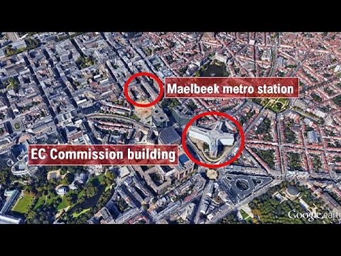 Eine Karte der Terroranschläge in Brüssel