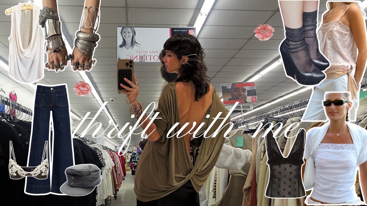 thrifting my pinterest board 𝜗ৎ  lace, plunge tops, 90's subversive, polka dots!!