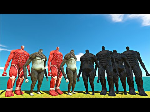 Epic Shadow Titan War|Colossal Titan + Beast Titan vs Shadow Itself - Animal Revolt Battle Simulator