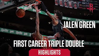 Jalen Green First Career Triple Double 26 Points 14 Rebounds 10 Assists | Houston Rockets