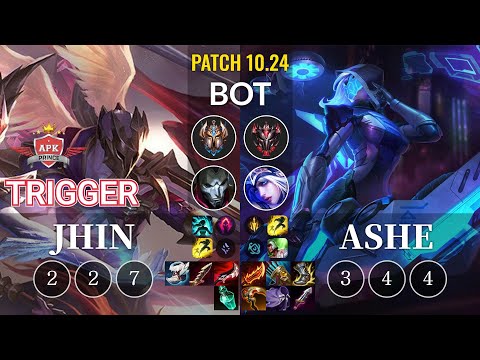 APK Trigger Jhin vs Ashe Bot - KR Patch 10.24
