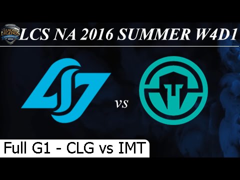 CLG vs IMT Game 1 Full 24/06/2016 - LCS NA Summer 2016 W4D1M1 Counter Logic Gaming vs Immortals