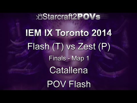 SC2 HotS - IEM IX Toronto 2014 - Flash vs Zest - Finals - Map 1 - Catallena - Flash