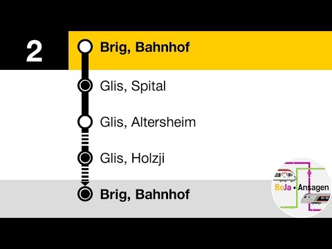 Postauto Ansagen | 2 Brig - Glis, Holzji | Ortsbus Brig | BoJa Ansagen