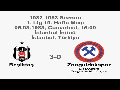 Beşiktaş 3-0 Zonguldakspor 05.03.1983 - 1982-1983 Turkish 1st League Matchday 19