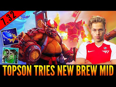 TOPSON Tries The New 7.32 Brewmaster With Aghanim Scepter Build on Mid | Dota 2