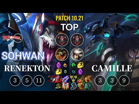 KT SoHwan Renekton vs Camille Top - KR Patch 10.21