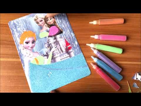 TÔ MÀU TRANH CÁT CÔNG CHÚA ELSA - Sand painting frozen elsa (Thỏ Trắng)