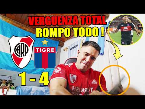 River 1 vs Tigre 4 😡 Reaction of a furious River fan 😡 Total disgrace 😡