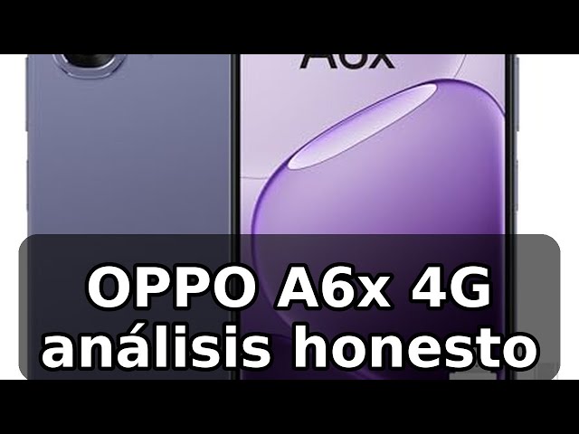 Vídeo relacionado con OPPO A6x 4G - Smartphone Libre con IA, 4GB RAM+128GB, Batería 6100 mAh, Pantalla LCD HD+ 120Hz, IP64, Cámara 13MP, Dual SIM, Versión Española - Morado