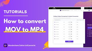 How to Convert MOV to MP4 using Wondershare Online UniConverter