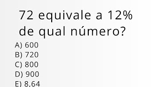 NINGUEM PODE ERRAR ESSA PORCENTAGEM. QUESTÃO DE PORCENTAGEM IMPERDÍVEL EM PROVAS