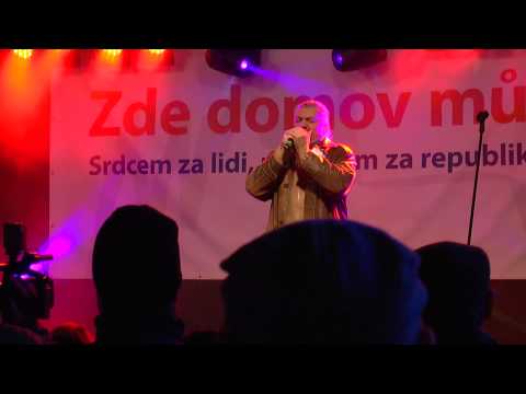 Daniel Hůlka - Ráj (Mítink Miloše Zemana, Praha 9.1.2013)