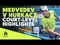 Hubert Hurkacz vs Daniil Medvedev Court-Level Highlights | Miami Open 2022