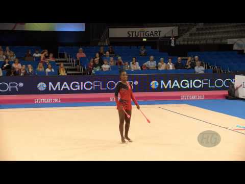 Jandira HENRIQUES (ANG) 2015 Rhythmic Worlds Stuttgart - Qualifications Clubs
