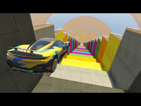 IMPOSSIBLE MEGA RAMP! I CAN'T STOP!! - GTA V ONLINE