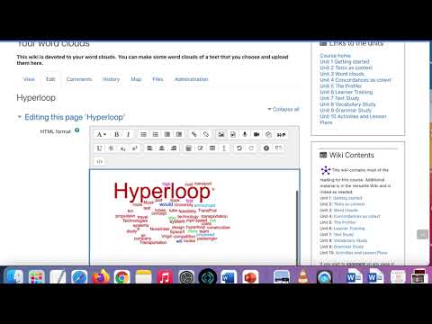 Adding new wiki page and pictures to Versatile e-learning wikis