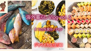 海外暮らしVlog vol.6 |4つの外食ルーティン | ジャマイカご当地グルメ | 人気のウォーキングコース|