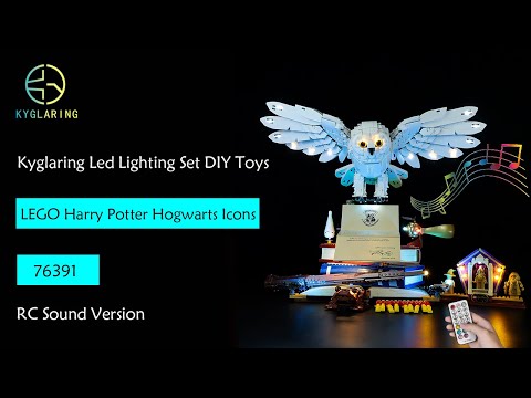 Kyglaring Led Lighting Set DIY Toys for LEGO Harry Potter 76391 Hogwarts Icons（RC Version）