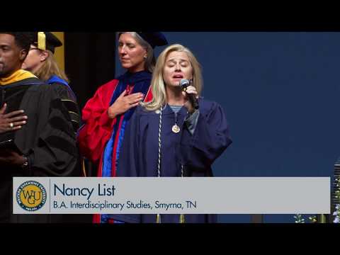 WGU 2019 Austin Bachelor's Commencement - National Anthem Sang by Nancy List