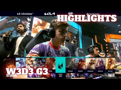 SK vs FNC - Highlights | Week 3 Day 3 LEC Winter 2023 | SK Gaming vs Fnatic W3D3